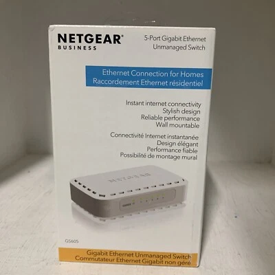 NETGEAR GS605NA  5-Port Gigabit Ethernet Unmanaged Switch - Image 1 of 4