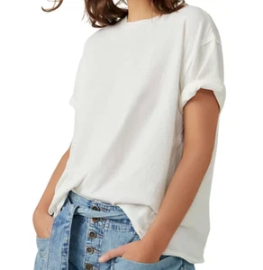 SALE! Free People Women's Nina Cotton T-Shirt - Free Shipping - Picture 1 of 15