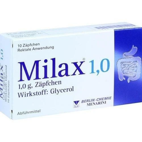 BERLIN-CHEMIE AG MILAX 1,0 Suppositorien 10 St PZN 4647595