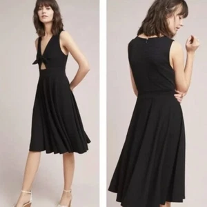 Anthropologie Hutch Womens Sleeveless April Black Keyhole Dress Size Small - Picture 1 of 9