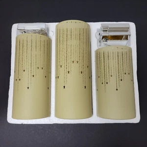 Set Of 3 Starry Night Illuminated Hurricanes Valerie Parr Hill- NOB- Champagne  - Picture 1 of 3