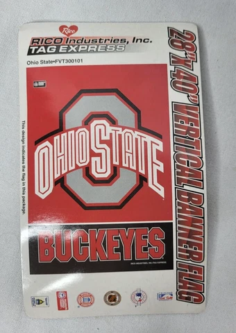 Ohio State Buckeyes Flag Outdoor Vertical NCAA Banner 28 x 40 Cover