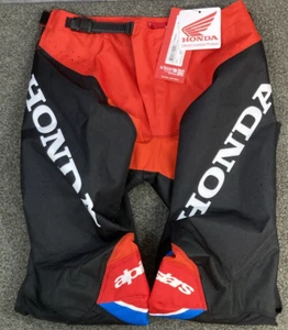 NEW GENUINE ALPINESTARS 3728023 Honda Racer Iconic Pants BRIGHT RED SZ 34 - Picture 1 of 6