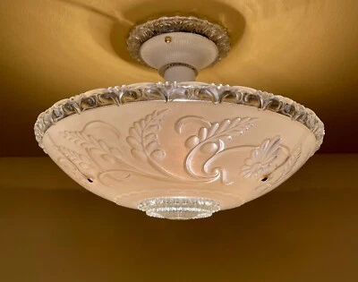 Vintage Lighting 1930s bedroom, living low fixture. - Image 1 of 4