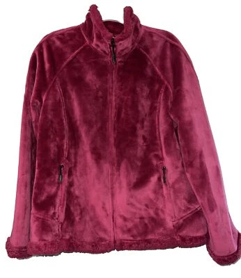 Abrigo de invierno cálido peludo rojo té verde para mujer XL Foto 1 de 4