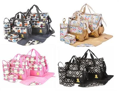 JUST4BABY Laminierte Wasserdichte Isolierte Thermo 5 Stck. Baby Windel Wechsel Krankenhaustaschen