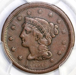 1850 1c N-24 Braided Hair Large Cent PCGS VF 30 - Picture 1 of 5