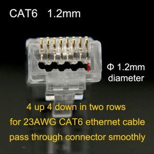 50 PIEZAS Conector Easy Pass RJ45 Cat6 RJ45 Cable Ethernet Enchufe UTP 8P8C Red - Imagen 1 de 9