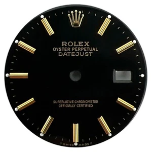 Rolex Oyster Perpetual Datejust genuino esfera de 36 mm negra y dorada 16000 16018 - Imagen 1 de 4