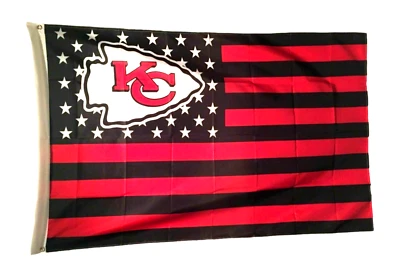 Chiefs FLAG 3X5 Kansas City Banner Football New USA Champs - Image 1 of 4
