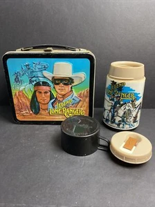 VINTAGE “THE LEGEND OF THE LONE RANGER” LUNCHBOX 1980 W/THERMOS ALADDIN Metal - Picture 1 of 18