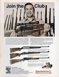 1972 Browning BAR BLR & Bolt Action Rifle Original Color Print Ad - Picture 1 of 1