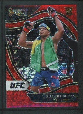 2021 GILBERT BURNS 002/199 PANINI SELECT UFC OCTAGONSIDE ROOKIE RC DISCO RED - Image 1 of 2