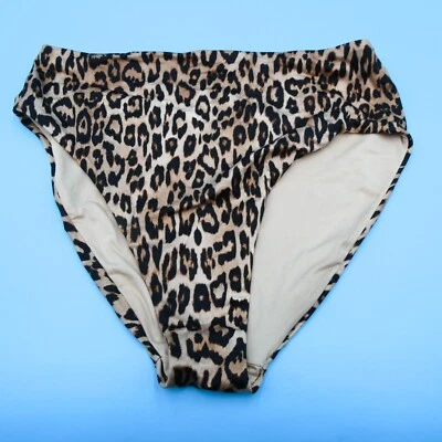 Victorias Secret Medium Leopard Print High Waist Full Coverage Bikini Bottom New - Image 1 of 4