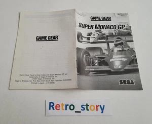 SEGA Game Gear - Super Monaco GP - Notice / Instruction Manual - Picture 1 of 1