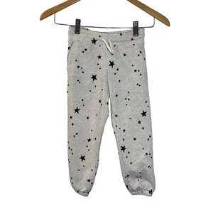 Old Navy Girls Sweatpants Size XS 5 Star Pattern Cream and Black Pockets Pull On - Picture 1 of 4