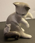 Lladro Porcelain Cat And Mouse Figurine Retired No 5236