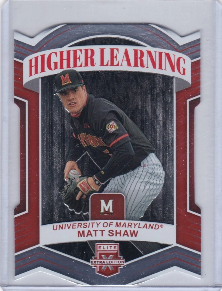 2023 Panini Elite Extra Edition MATT SHAW #HL-9 HIGHER LEARNING DIE-CUT #50/99 - Image 1 of 1