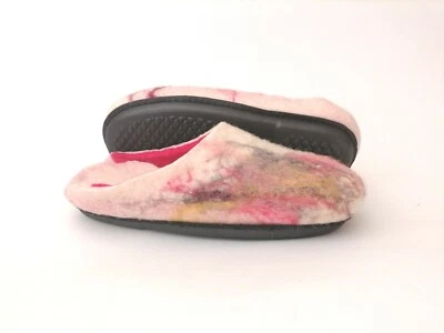 Zapatillas Mujer US 6.5 * Zapatillas Lana Rosa * Zapatos de Casa Hechos a Mano Foto 1 de 4