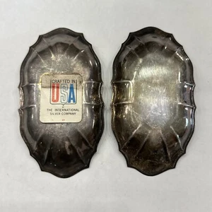 2 Vintage International Silver Candy Trinket Dish Small Tray Antique Tea Set - Picture 1 of 8