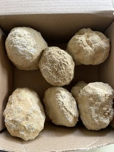 6 Unbroken Medium DIY Whole Quartz Geode, Fairy Cave Break Your Own Geodes AA1 - Picture 1 of 2