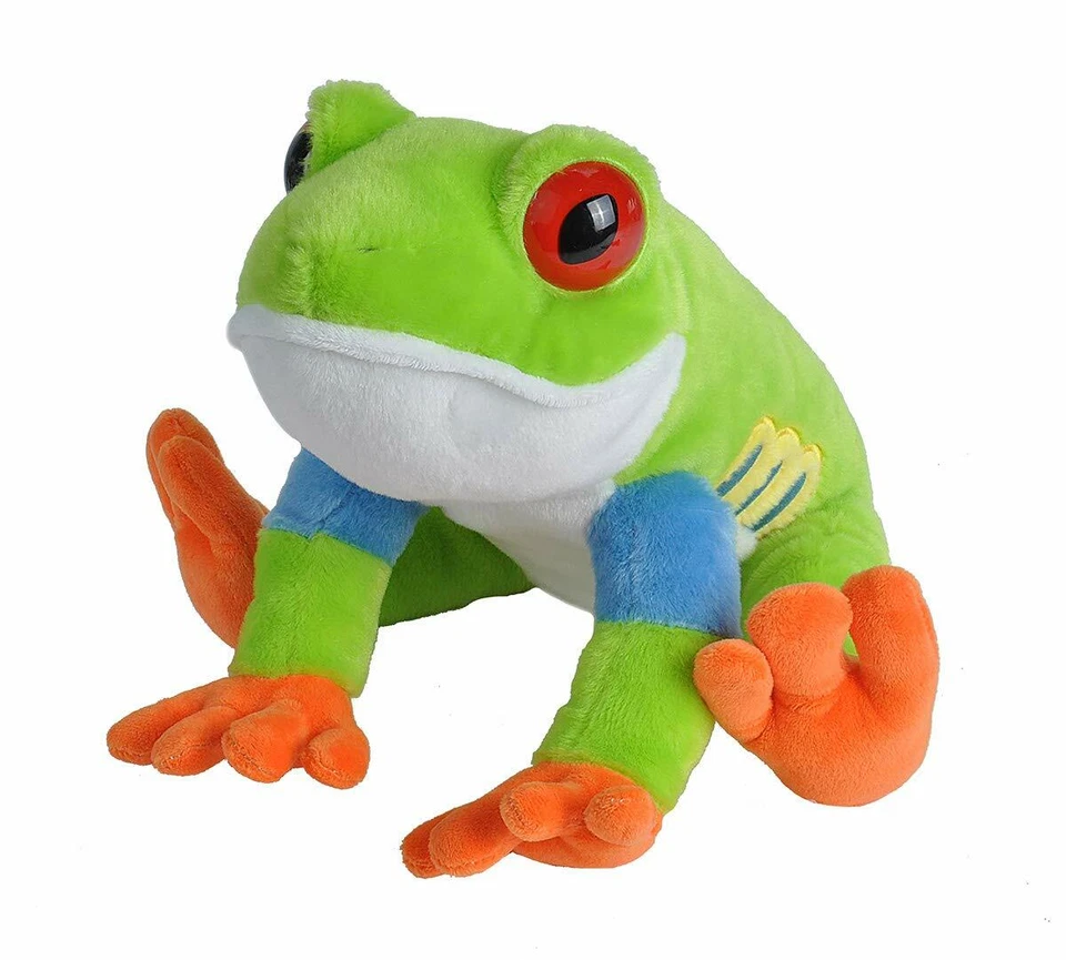 NEW WILD REPUBLIC CUDDLEKINS 12" RED EYED TREE FROG PLUSH CUDDLY SOFT TOY TEDDY - Image 1 of 1