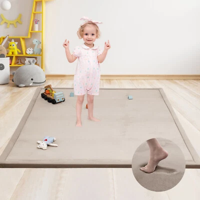 Thick Large Memory Foam Area Rug Living Room Play Mat Non Slip Breathable Carpet - Image 1 of 4