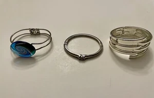 Lot Of 3  Vintage Hinged Clasp Bracelets - Picture 1 of 6