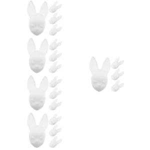 5 PCS Kaninchengesichtsmaske Leere Selber Machen Maskerade - Afbeelding 1 van 12