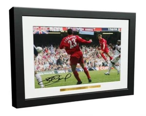 Signierter Steven Gerrard FA Cup Goal Liverpool Foto Autogramm Bilderrahmen - Bild 1 von 2