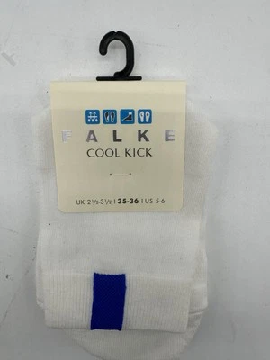 NEW ONE PAIR WOMEN FALKE COOL KICK ULTRA LIGHT QUARTER CUT SOCKS WHITE 5-6 - Image 1 of 2