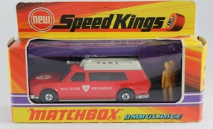 Matchbox K-49A Ambulance rot & creme "Malteser" dt. Sondermodell top in Box - Bild 1 von 9