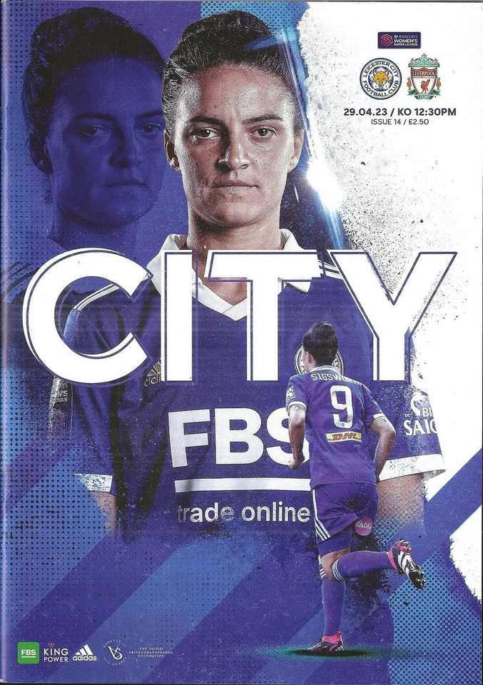 Football Programme LEICESTER CITY WOMEN v LIVERPOOL WOMEN Apr 2023 - Image 1 of 1