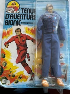Vintage 1970s Kenner Six Million Dollar Man Figure 1st Edition and carded set. - Foto 1 di 12