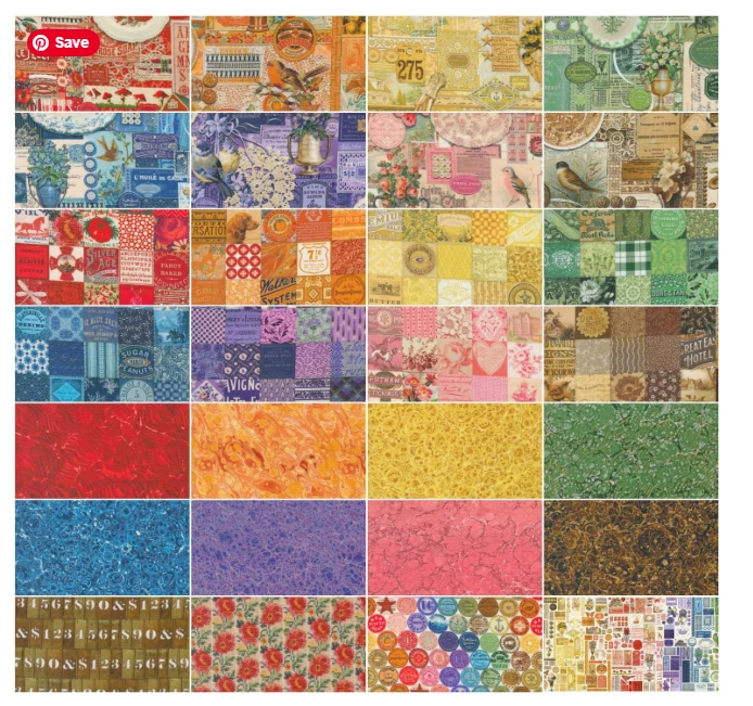 Moda Fabric Curated in Color Fat Quarters Fabric Bundle by Cathe Holden 7460AB - Image 1 of 1