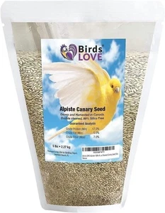 Birds LOVE Alpiste 100% Double Cleaned Seeds Canary Finch Bird Food GMO-Free 5lb - Picture 1 of 12
