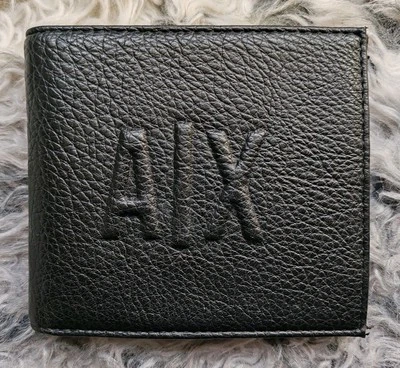 ARMANI EXCHANGE Leather Logo BIFOLD Wallet CREDIT CARD HOLDER ⭐⭐RRP £70⭐⭐ - Image 1 of 4