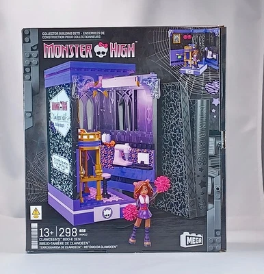 MEGA Monster High Clawdeen's Boo-K Den Construction Set Book Nook 298 Pieces New - Image 1 of 4