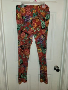 Lularoe Halloween Leggings Frankenstein Rosen groß & kurvig 31” Breite x 26,5” Schrittlänge - Bild 1 von 6