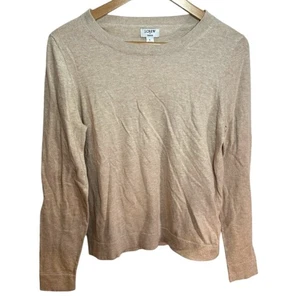Suéter J.Crew 100% Algodón Beige Ligero Cuello Redondo Para Mujer’s Grande - Imagen 1 de 5