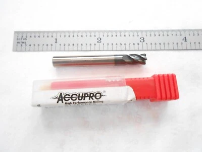 全新 ACCUPRO 美国 1/4 英寸直径。 X 3/8 英寸 LOC X 2 英寸 OAL X .030” CR 4FL CC 碳化物端子 — 第 1/4 张图片