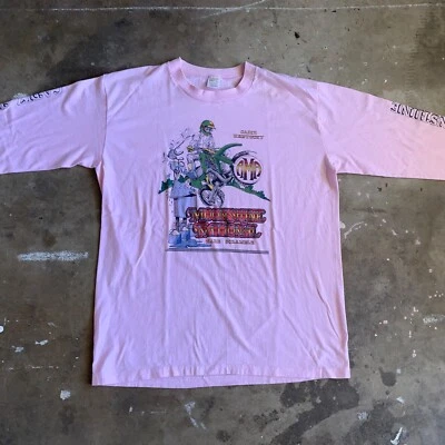 70s VINTAGE AMA MOONSHINE NATIONAL HARE SCRAMBLE MOTOCROSS MX RACE T-SHIRT SZ L - Image 1 of 4