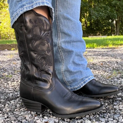 Twisted X Women's 12" Black Round Toe Western Boot WWT0038 - Image 1 of 4