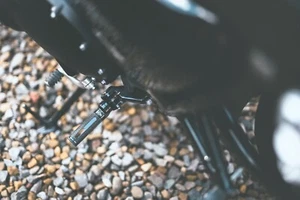 Triumph Bobber Black - Adjustable CNC Alloy Rider Foot Pegs - Black - Picture 1 of 3