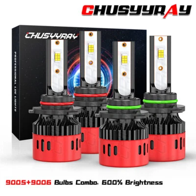 Kit combinado de faros LED blancos 6000K para Chrysler 300M 1999-2004 Foto 1 de 4