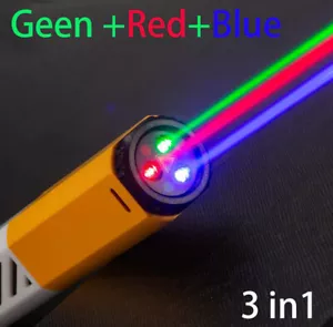 Più Nuovo Puntatore Laser 3 in 1 Verde Rosso Blu per Vendita Didattica PPT - Foto 1 di 17