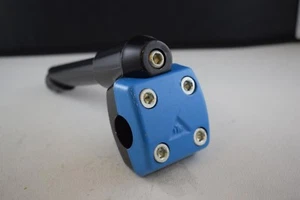ITALMANOUBRI ITM stem 1'' 21mm old school bmx cyan & black 80s NOS - Picture 1 of 8