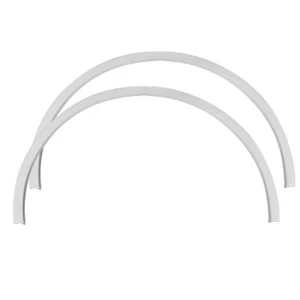 Couvre-joint 2 pcs en PVC blanc pour fenêtre ronde - Foto 1 di 4