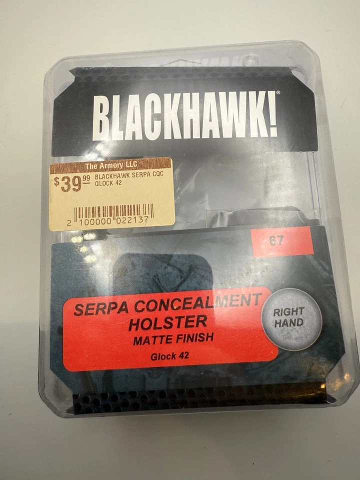 Funda para mano derecha Blackhawk Serpa CQC Ocultación Black Glock 42 - 410567BK-R Foto 1 de 1