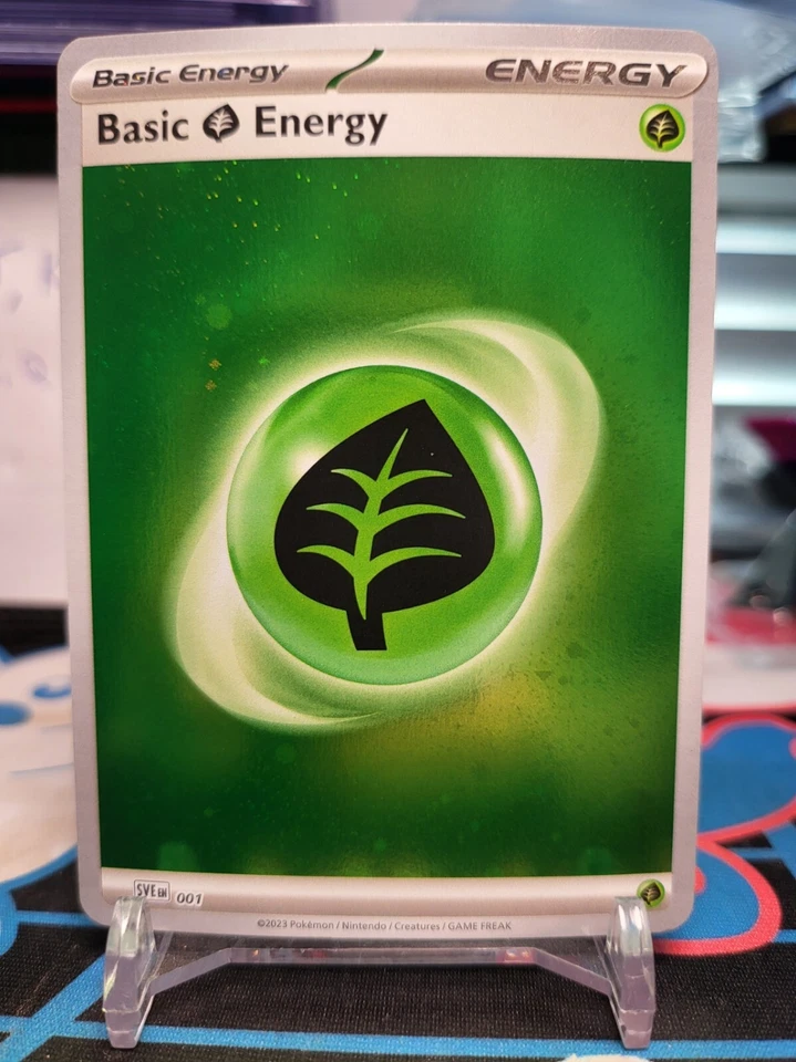 Basic Grass Energy (Cosmos Holo) 001 Sv01: Scarlet & Violet Base Set Holo - Image 1 of 1
